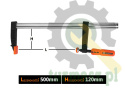 Ścisk stolarski śrubowy, TYP F 120x500 mm, Teger