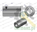 Tuleja, łącząca otwór fi 30mm z rowkiem na wpust 8mm 100mm, Waryński