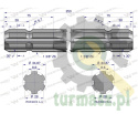 Wałek, WOM frezowany dwustronnie 250mm Z6 - 1 3/8, Waryński