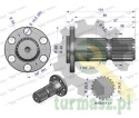 Wałek, WOM z kołnierzem na 6 otworów adapter Z21 - 1 3/8, Waryński
