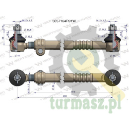 Drążek kierowniczy 3057164R91 WARYŃSKI