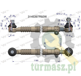 Drążek kierowniczy 3145397R92 WARYŃSKI