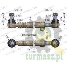 Drążek kierowniczy 3147958R93 WARYŃSKI