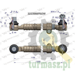 Drążek kierowniczy 3223988R92W WARYŃSKI