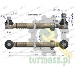 Drążek kierowniczy 3225505R91 WARYŃSKI