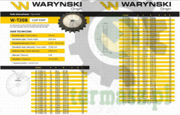 Koło, zębate hartowane tarcza 20B-1 (R1 1.1/4) Z-10, Waryński