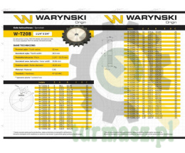 Koło, zębate hartowane tarcza 20B-1 (R1 1.1/4) Z-14, Waryński