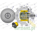 Rolka zwrotna kpl, PU 136x100xM24, zastosowanie 20011197 Grimme, Waryński