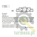 Rozdzielacz (elektrozawór NG 10) suwak "H" DL5-S2/10N-D12K1 12VDC (cewka x 2) Compact 320bar. 125l/min Duplomatic