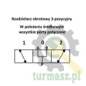 Rozdzielacz hydrauliczny obrotowy kierunkowy zawór trójdrożny 1/2'' 90L