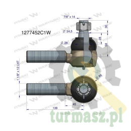 Przegub kierowniczy 1.1/8' L 1277451C1 WARYŃSKI